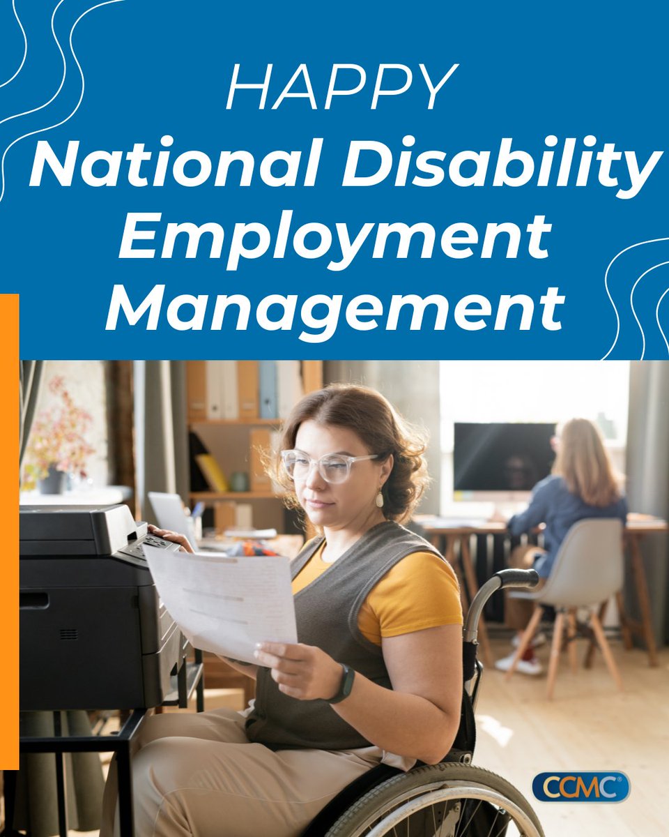 CCM_Cert's tweet image. October is National Disability Employment Awareness Month! We want to thank those who continue to promote an inclusive workspace and celebrate workers with disabilities. #CDMS