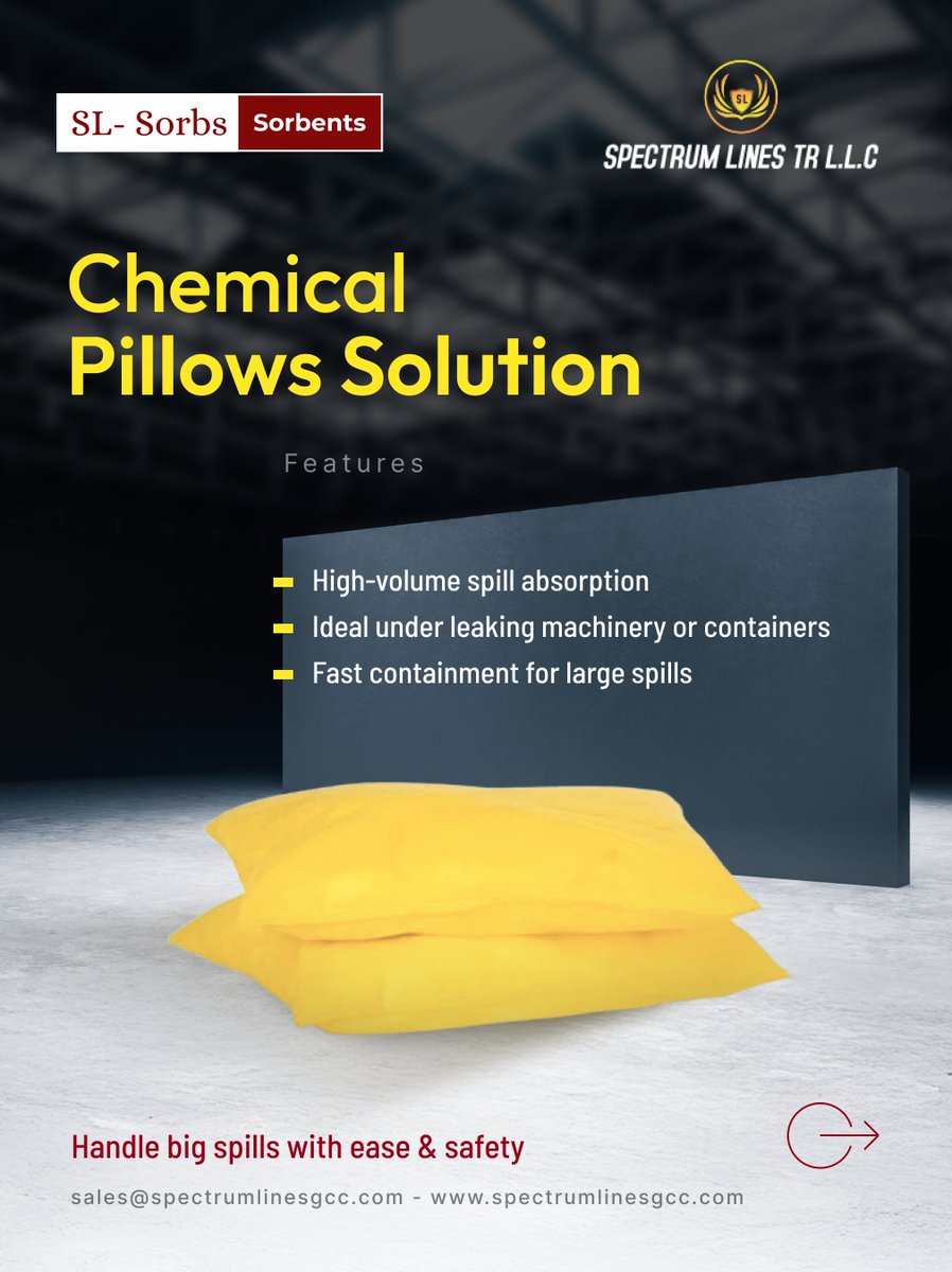 spectrum_lines_'s tweet image. Tackle Chemical Spills with Confidence!📢 

spectrumlinesgcc.com/chemical-absor…

📞 Contact: +971 58 557 2248
📧 Email: info@spectrumlinesgcc.com
🌐 Website: spectrumlinesgcc.com

#ChemicalSpillSolutions #SpillControl #SafetyFirst #IndustrialSafety #Chemical
