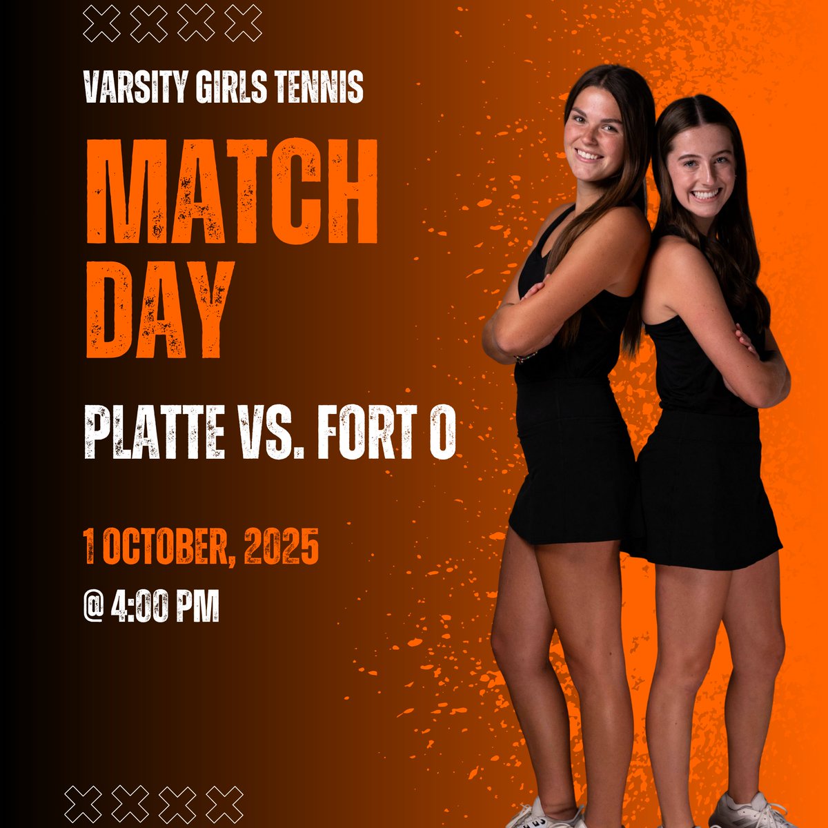 SportsPchs's tweet photo. GAME DAY! Good luck PCHS Girls Tennis!  

Graphic created by Katelyn Newberry, PCHS Sports Marketing Student https://t.co/X8CtPAP6D7