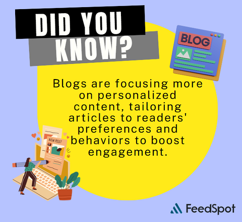 _feedspot's tweet image. Personalized content is the future of blogging! Tailoring articles to reader preferences is key to boosting engagement. 🚀

#DidYouKnow #blogs #personalized