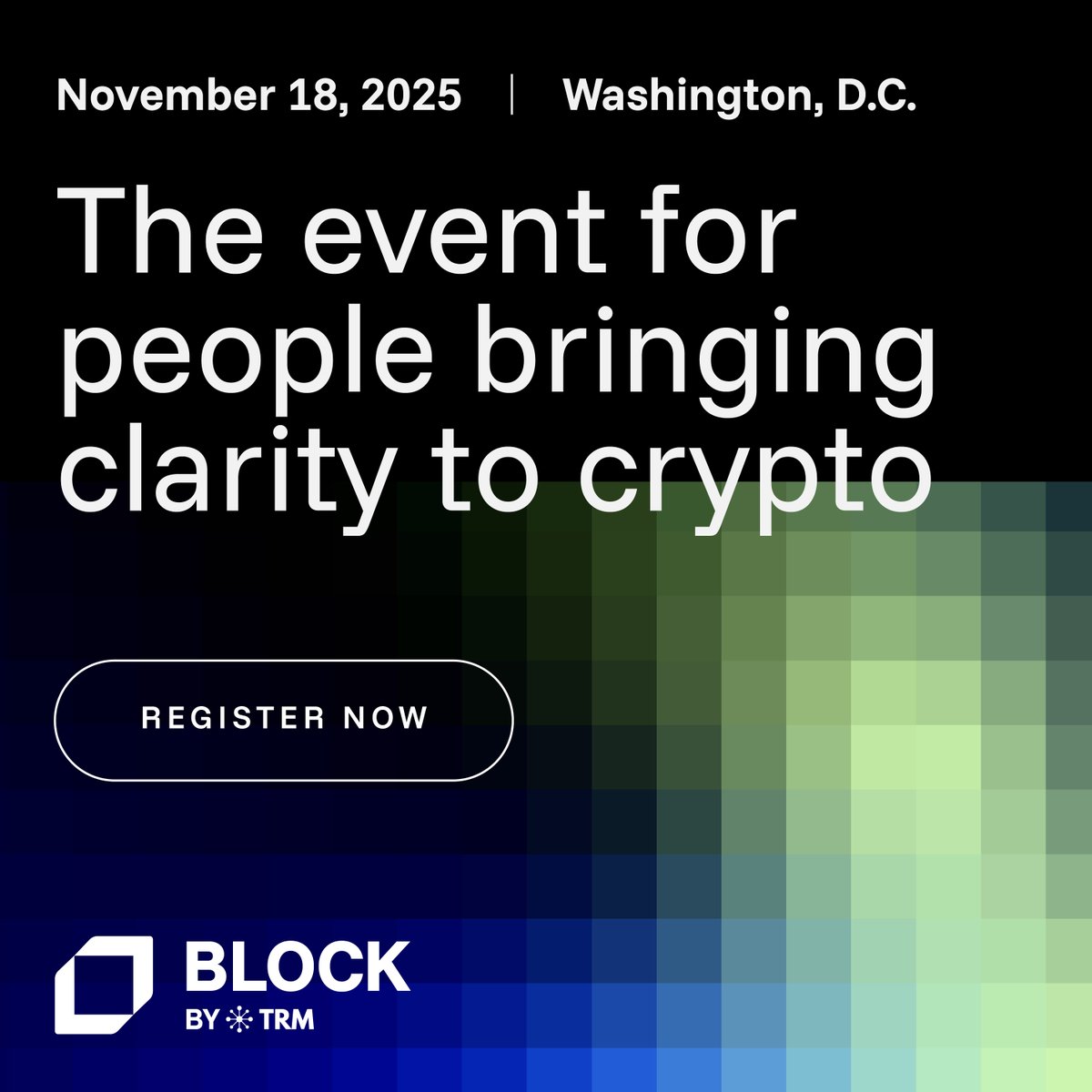 🚨 Announcing 𝐁𝐥𝐨𝐜𝐤 𝐛𝐲 𝐓𝐑𝐌 — our first user conference — will be  hosted Nov 18th in Washington, D.C. Hands-on TRM training, case studies,  industry experts, & product deep dives. 🎟 Complimentary