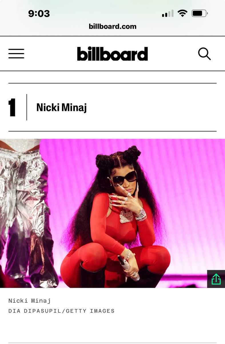 CarmellaBigBarb's tweet photo. Well, Billboard basically woke up this morning and said: despite new releases, Nicki Minaj remains the number one female rapper of all time: that’s pretty much what they say in a nutshell😅😂🤣😂😅 https://t.co/ZalAXsdecM