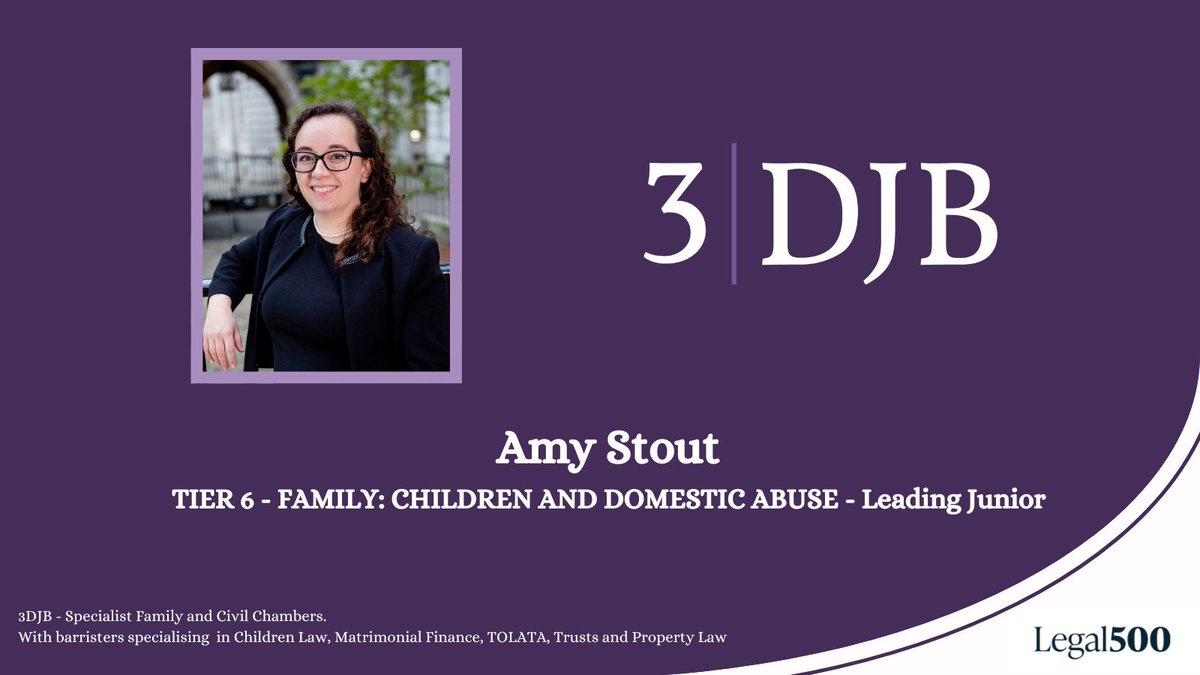 Amy Stout - Tier 6 - Family: Children and Domestic Abuse - Leading Junior
