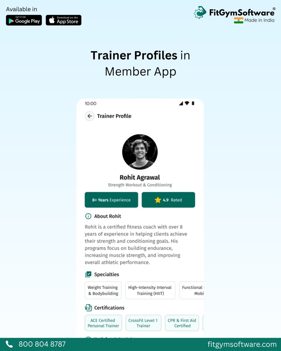 fitgymsoftware's tweet photo. Post your Trainers info on Fitgymsoftware member app so members can check trainers certifications and expertise easily.  for more info visit: https://t.co/hHOyi40APn

#fitgymsoftware #fgs #Gymsoftware https://t.co/iGGJYbz9ck