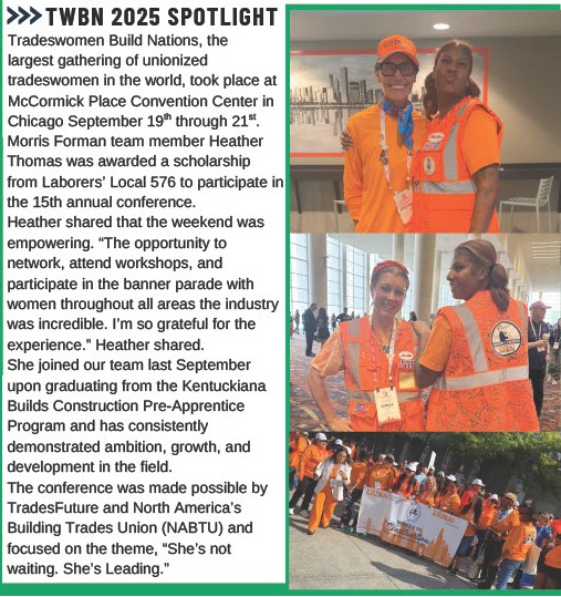 LouisvilleUL's tweet photo. Congratulations to Kentuckiana Builds graduate, Heather Thomas of @thebiggreenw, representing @LIUNA Local 576 at the @NABTU Tradeswomen Build Nations conference in Chicago. Learn more about the skilled trades program at https://t.co/umW8YO2rYh
#LIUNA #UnionStrong #TWBN https://t.co/VYE82CaGUj