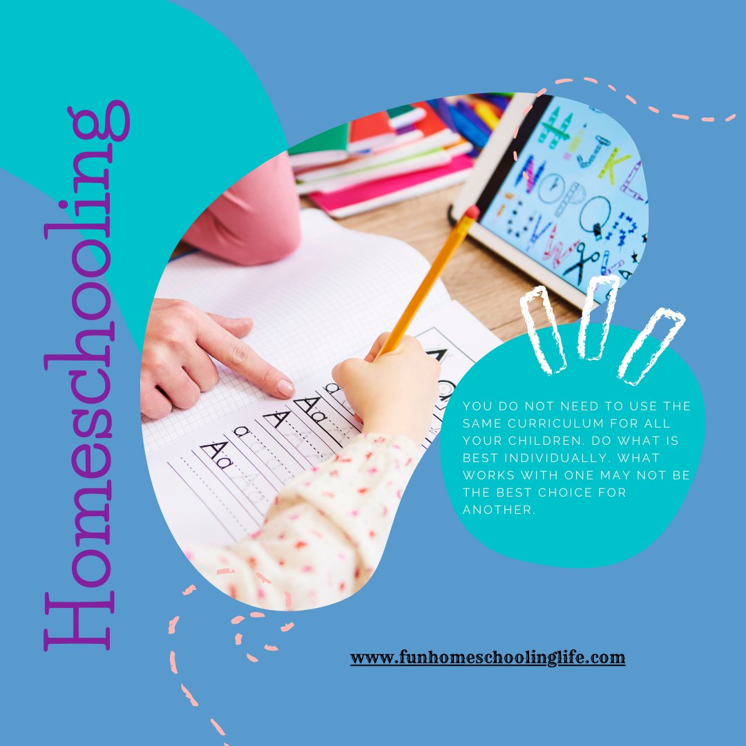 Fun_Homeschool's tweet image. Every student learns in a different way. Therefore, not all curriculums are going to be good for everyone. Do NOT get trapped into a curriculum because you think it is the best for you. Find out what works for all of your family members.
#homeschooling, #funhomeschoolinglife