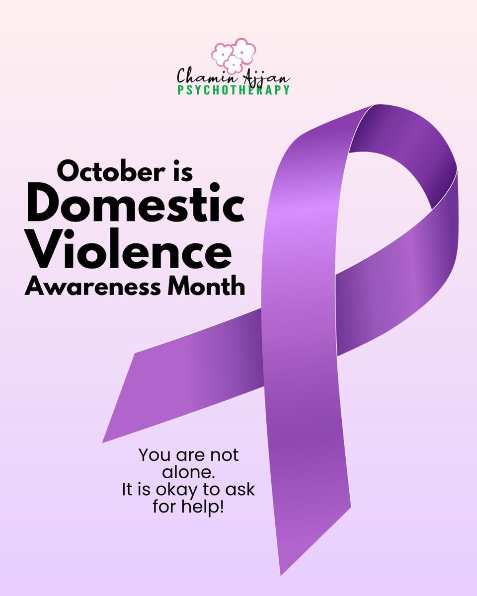 October is Domestic Violence Awareness Month 💜 
Abuse often goes unseen, thriving in silence. You are not alone and deserve safety. If you or someone you know needs help, the National Domestic Violence Hotline is available 24/7: 800-799-7233
#DomesticViolenceAwarenessMonth