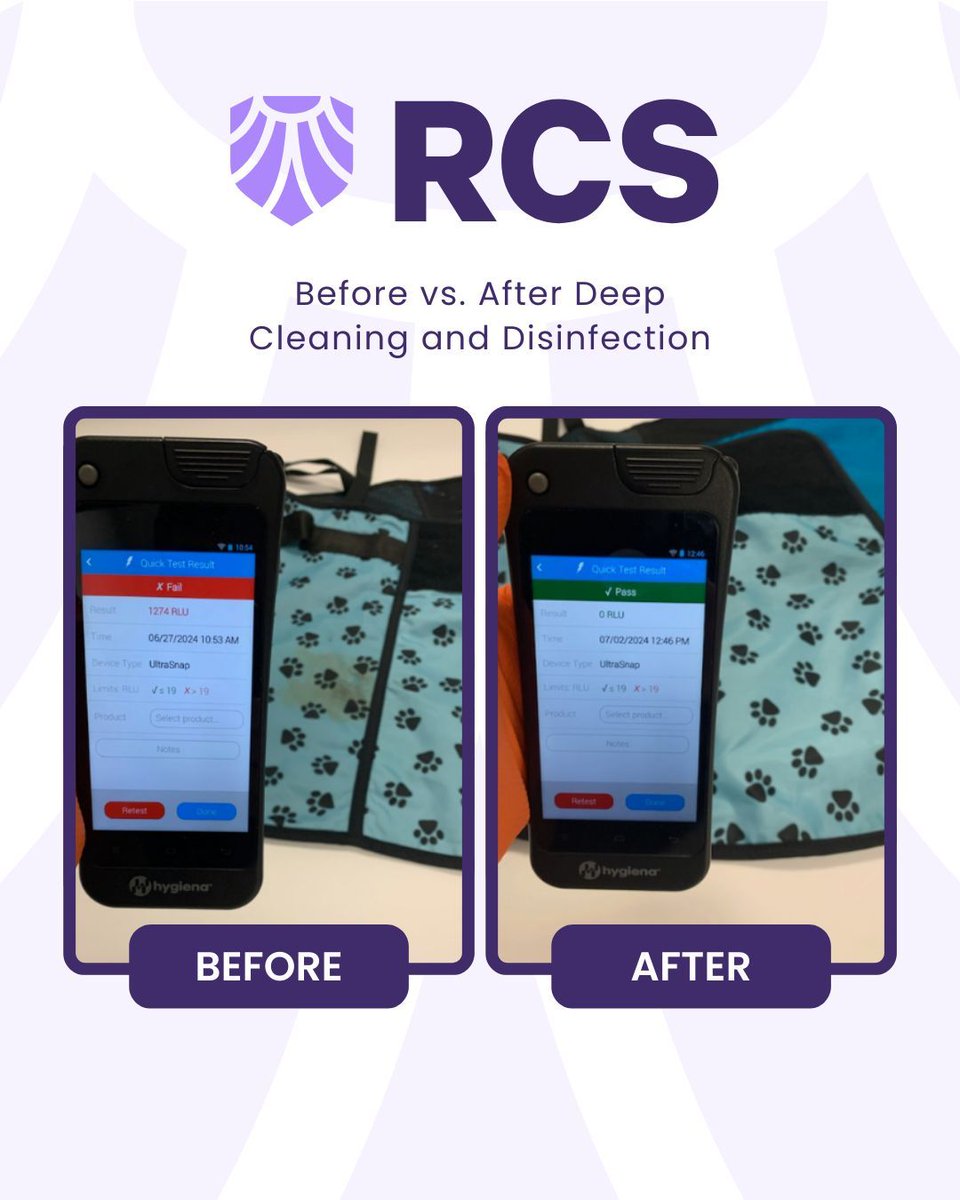 RadCareServices's tweet photo. This lead garment was tested before cleaning at 1274 RLUs, a level of contamination that should never be overlooked.

After deep cleaning and sanitization with RCS, the test showed 0 RLUs.

That’s scientific proof your garments are safe, hygienic, and ready to protect. https://t.co/7ntmD3vvA8