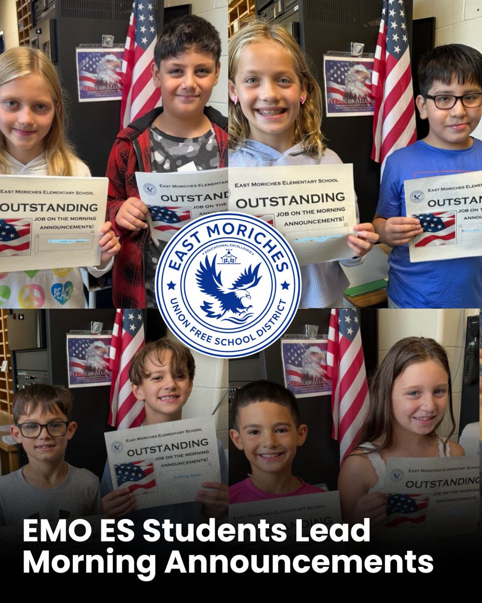 🎤 Big voices, bright beginnings! EMO Elementary kicked off the school year with our very first student-led morning announcements. 

Nothing better than hearing our students’ voices on the loudspeakers as they lead the way each morning. 

Great job, student leaders! #EMOPride