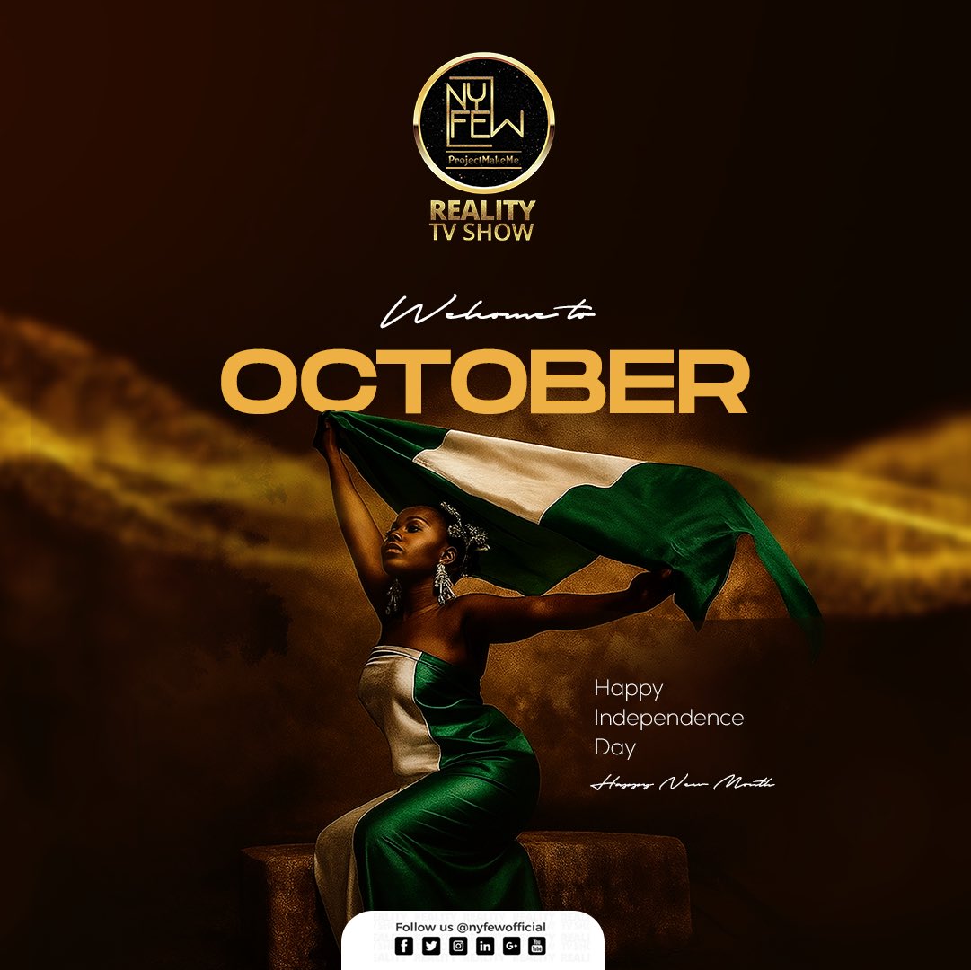 NYFEWofficial's tweet image. October is here! 🇳🇬🎉 
As we celebrate Nigeria’s Independence, we celebrate freedom, creativity and the power of young people shaping the future.💚

 #HappyIndependenceDay #nyfew #projectmakeme #nigeriaat65 #HappyIndependenceDayNigeria