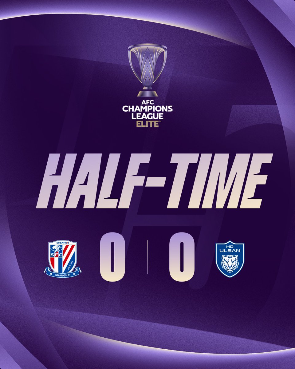 𝗛𝗧 | 🇨🇳 Shanghai Shenhua 0️⃣-0️⃣ Ulsan HD 🇰🇷

Both teams are still locked in the chase for that all-important opener!

Will someone break the deadlock in the second half?

Watch 𝑳𝑰𝑽𝑬 📺 gtly.to/qs_gZzTRJ

#ACLElite | #SHSvUHD
