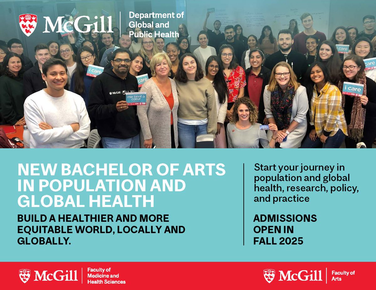 Shashika Bandara (@shashikalb) on Twitter photo A wonderful opportunity to focus your studies with a BA in #globalhealth at the McGill Department of Global and Public Health, as a new student or an existing undergrad.  You can choose from five different streams of focus. 
Learn more:
mcgill.ca/global-public-… A wonderful opportunity to focus your studies with a BA in #globalhealth at the McGill Department of Global and Public Health, as a new student or an existing undergrad.  You can choose from five different streams of focus. 
Learn more:
mcgill.ca/global-public-…