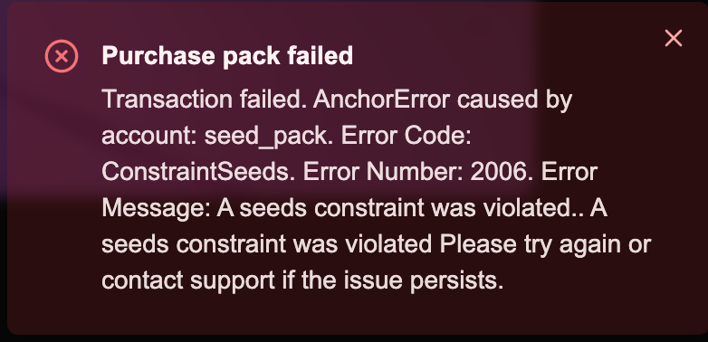 _Alpaca_World_'s tweet photo. @addicteddotfun How to solve this error when i purchase seed pack ? https://t.co/1blhNoazmJ