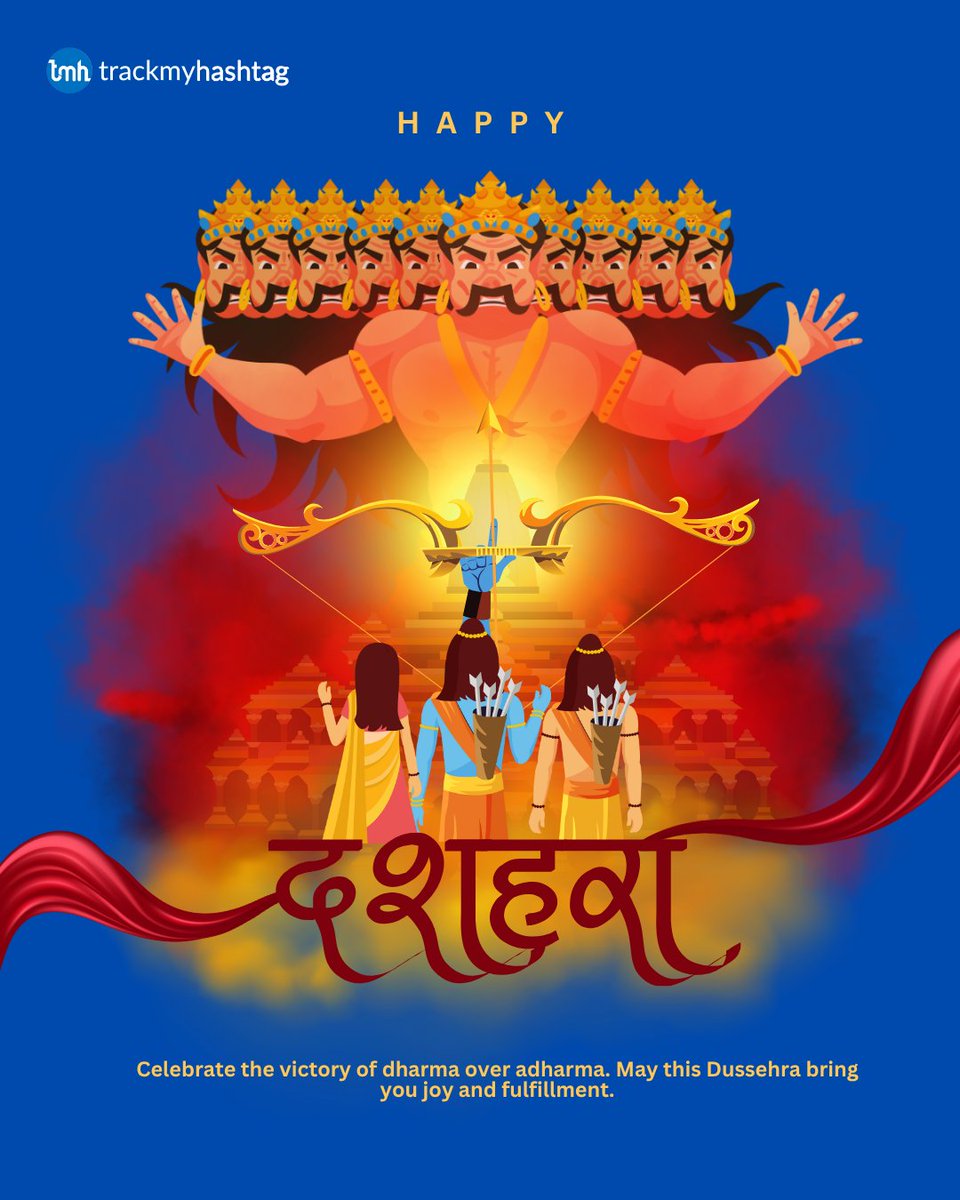 trackmyhashtag's tweet photo. This Dussehra, conquer social media chaos like Ram conquered Ravan! 🔥 Track hashtags, campaigns &amp; engagement with clarity.

#HappyDussehra #ravan #festive #CelineBoyV https://t.co/bZ3XXLa59E