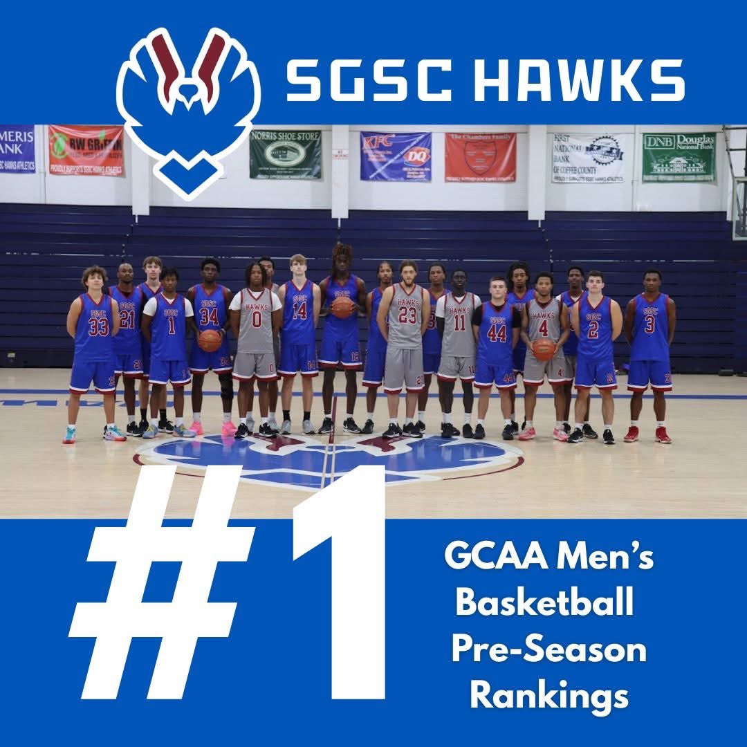 Congratulations Hawks! The GCAA men's basketball coaches have voted and released their preseason ranking for the 2025-2026 season and the Hawks are at #1! See the complete list here: thegcaa.com/sports/mbkb/20…