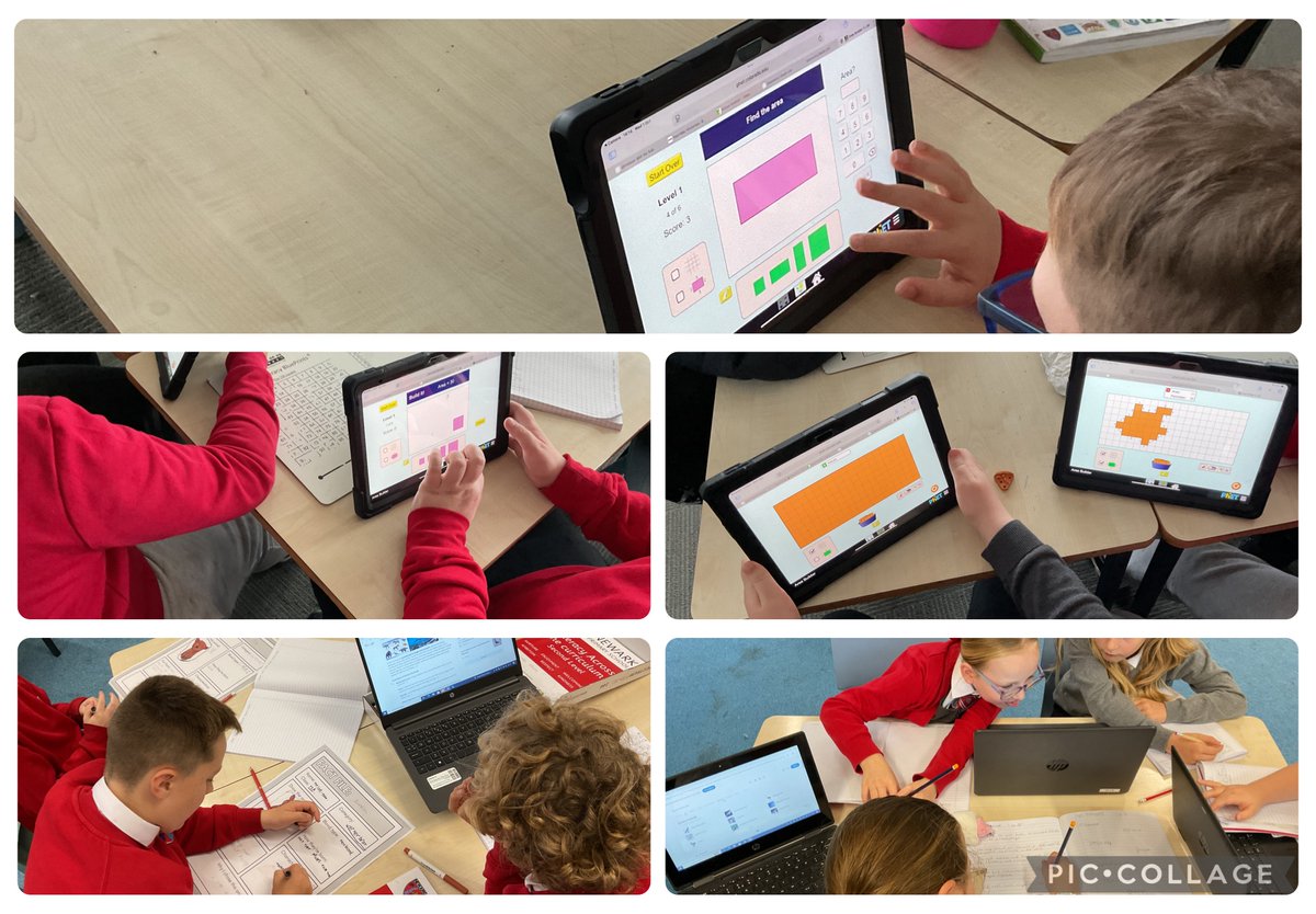 Using technology to support our learning in lots of different ways today with <a href="/JoeBlyth5/">Joe Blyth</a> today. We had some pupil led research about extinct animals and helped us to understand the concept of area.