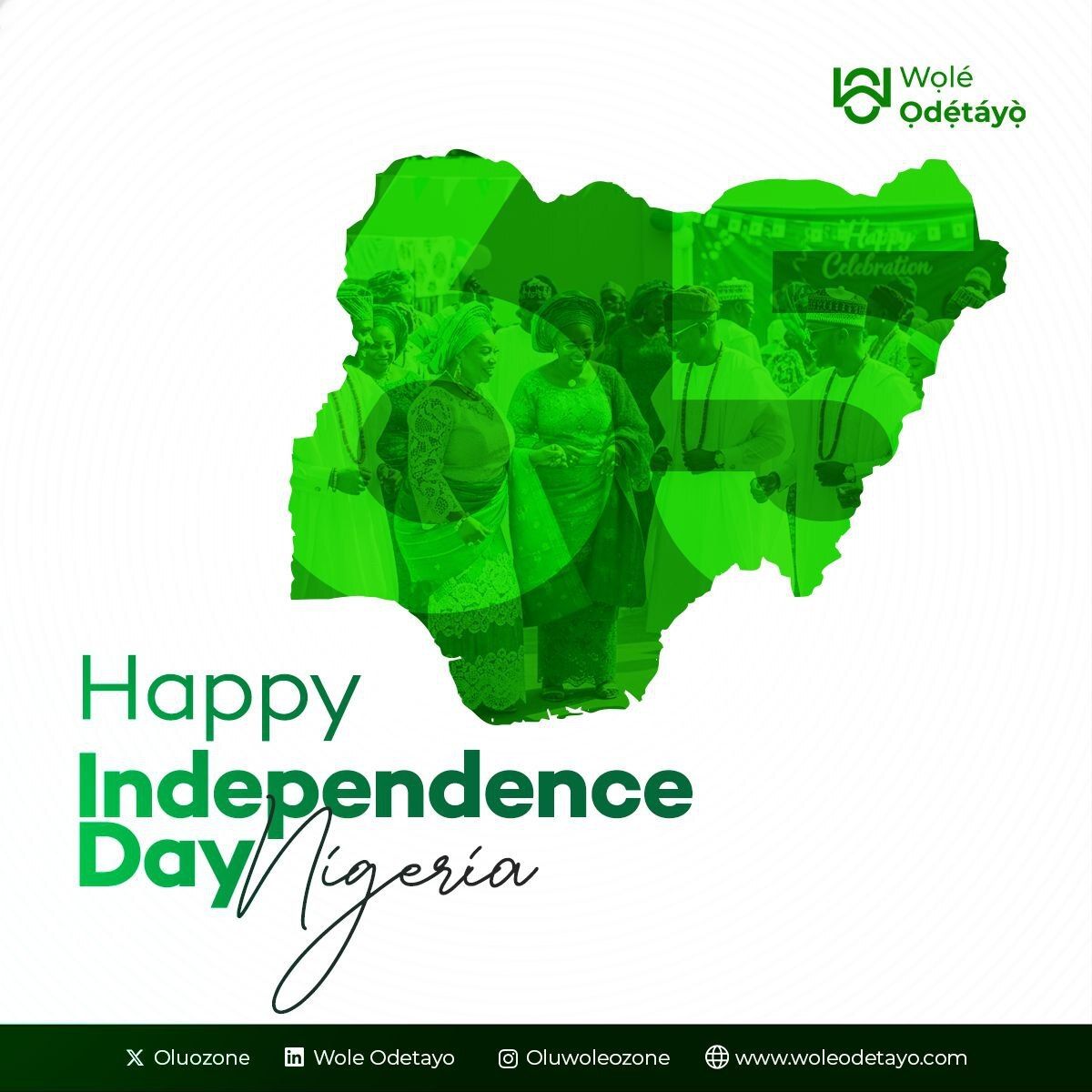 oluozone's tweet photo. Happy Independence Day, Nigeria! 

At 65, the journey reminds us that building a nation is a collective effort, and each of us has a role to play.

Here is to 65 years of strength and the limitless possibilities ahead. 

#WoleOdetayo #NigeriaAt65 #IndependenceDay https://t.co/pq1Ca5On8c