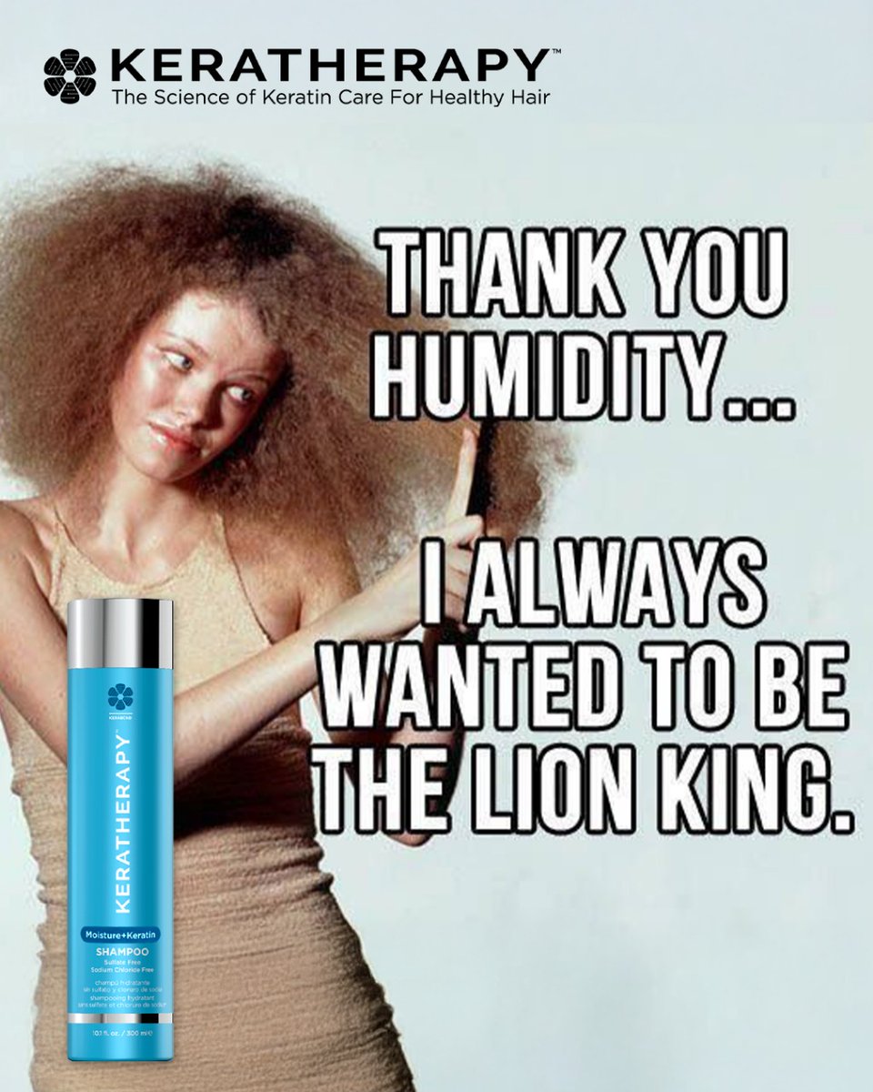 Keratherapy's tweet image. 🦁 Humidity making you look like Simba on a bad hair day? 😂 Fight frizz with our keratin-infused Moisture Shampoo! Aloe-powered hydration = soft, shiny, smooth hair in 1 wash. Bye-bye feral, hello flawless. 🛒keratherapy.com/collections/mo… 
#FrizzControl #Keratherapy