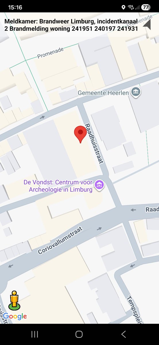 Brandmelding woning in Heerlen