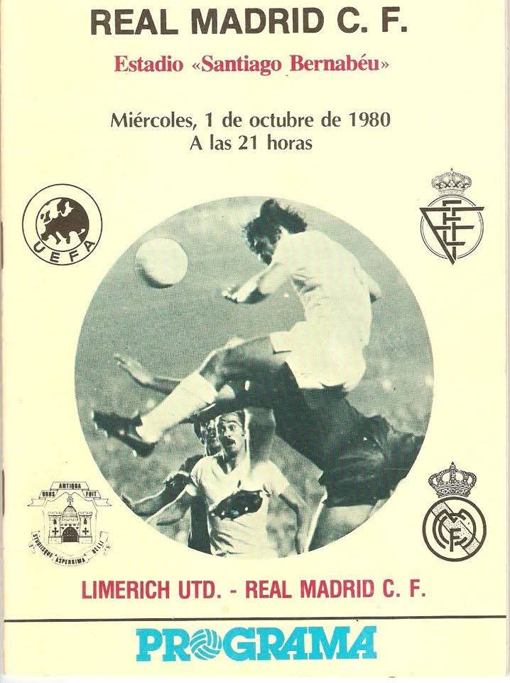 SpainGary's tweet image. 45 years ago today Limerick FC walked out in the Bernabeu to face Real Madrid in the European Cup.  We lost 5-1 with Des Kennedy scoring home and away.  Great days.