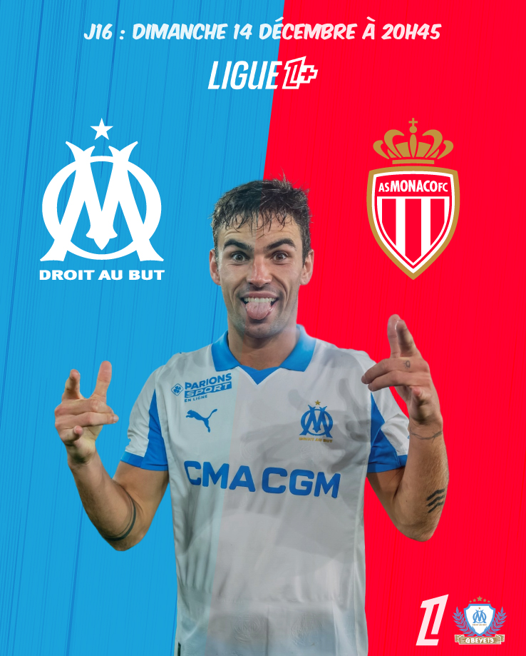 Beye13's tweet image. 🗓️ J16 : Pour la dernière journée de championnat de l&apos;année, OM - Monaco a été programmé par la Ligue et on jouera un dimanche soir !

#TeamOM | #OMASM