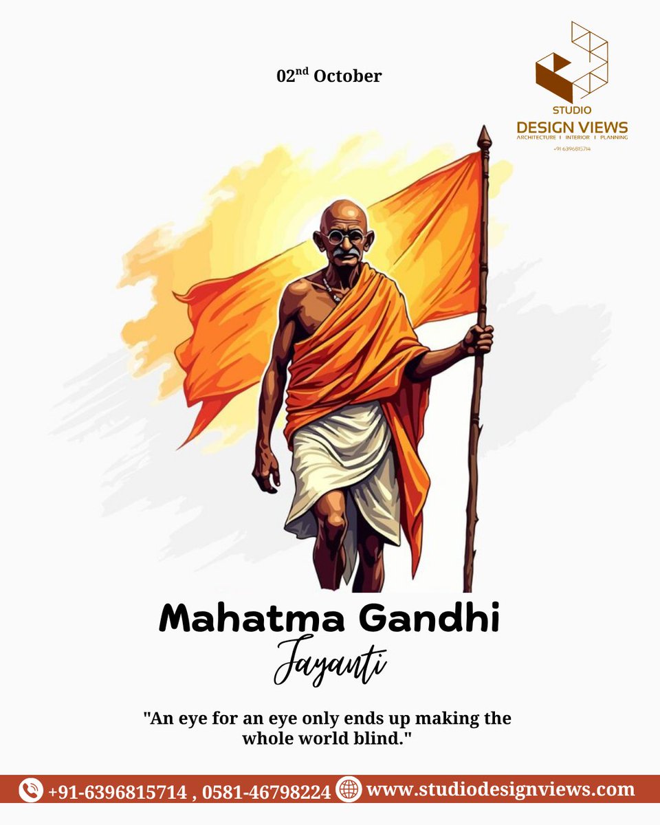 ViewsStudio's tweet image. On Gandhi Jayanti, we honor the man who proved that the greatest revolutions are waged through peace, not war. His life remains a profound testament to truth, simplicity and the dignity of all labor. Let&apos;s commit to upholding his legacy today. #GandhiJayanti #peace #legacy #india