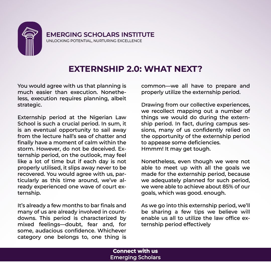 Emerging Scholars Institute tweet media