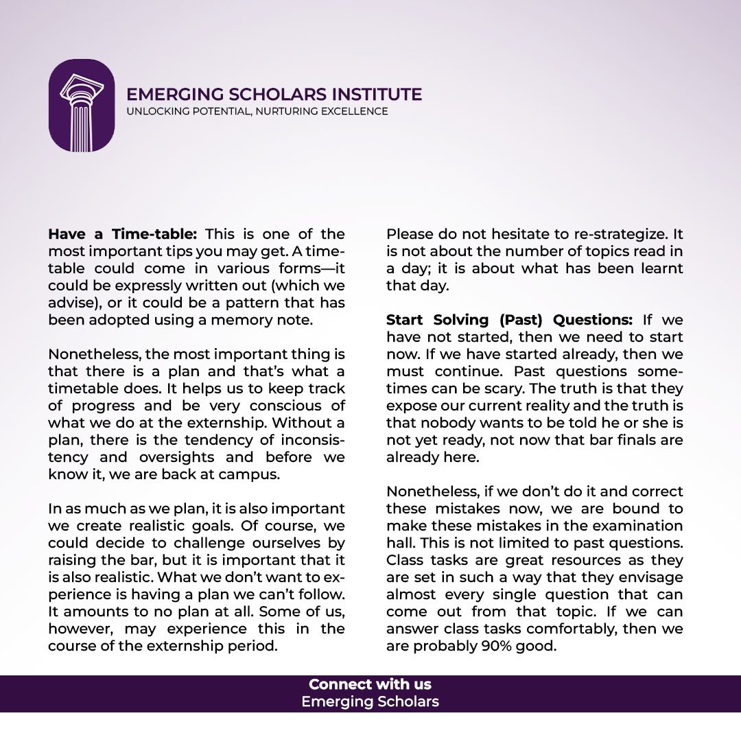 Emerging Scholars Institute tweet media