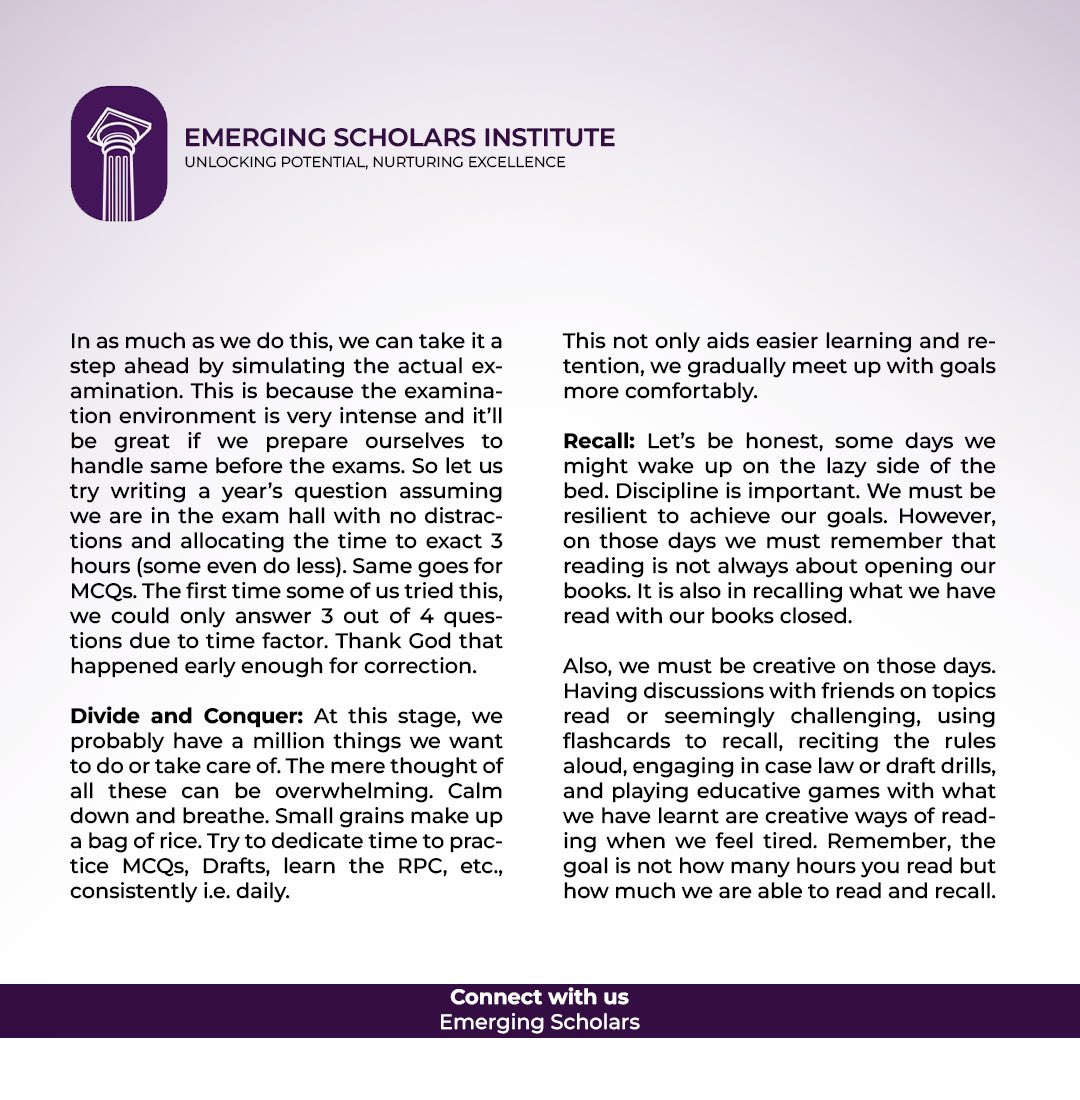 Emerging Scholars Institute tweet media