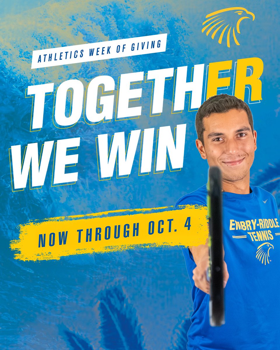 2025 Week of Giving is here! Show your support for ERAU Men's Tennis by clicking the link below to donate!

🔗: crowdfunding.erau.edu/schools/EmbryR…

#GoERAU #DaytonasHometownTeam #WeekofGiving