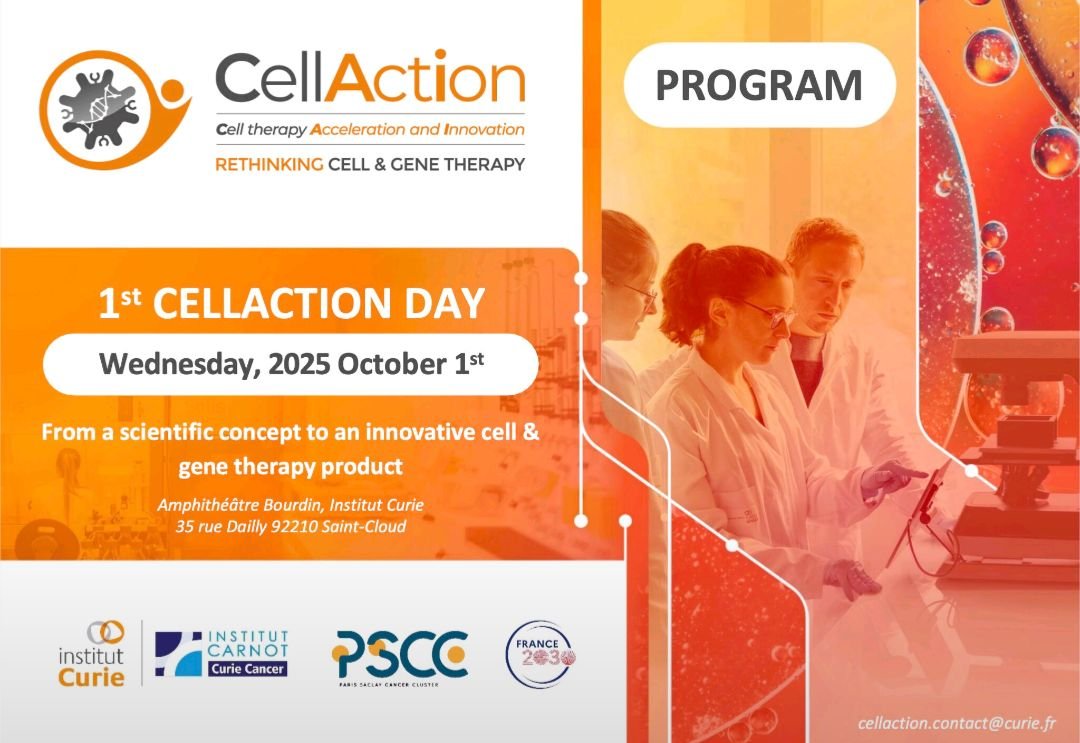 jyves94's tweet image. 🛫 Top départ pour le 1er #CellActionDay 🧬 !

L&apos;occasion de mettre en lumière un lieu et une équipe exceptionnels pour le développement des projets en #ThérapieCellulaire ✂️ et #ThérapieGénique 🧬 contre le cancer sous la direction de Marion Alcantara et sebastian amigorena.