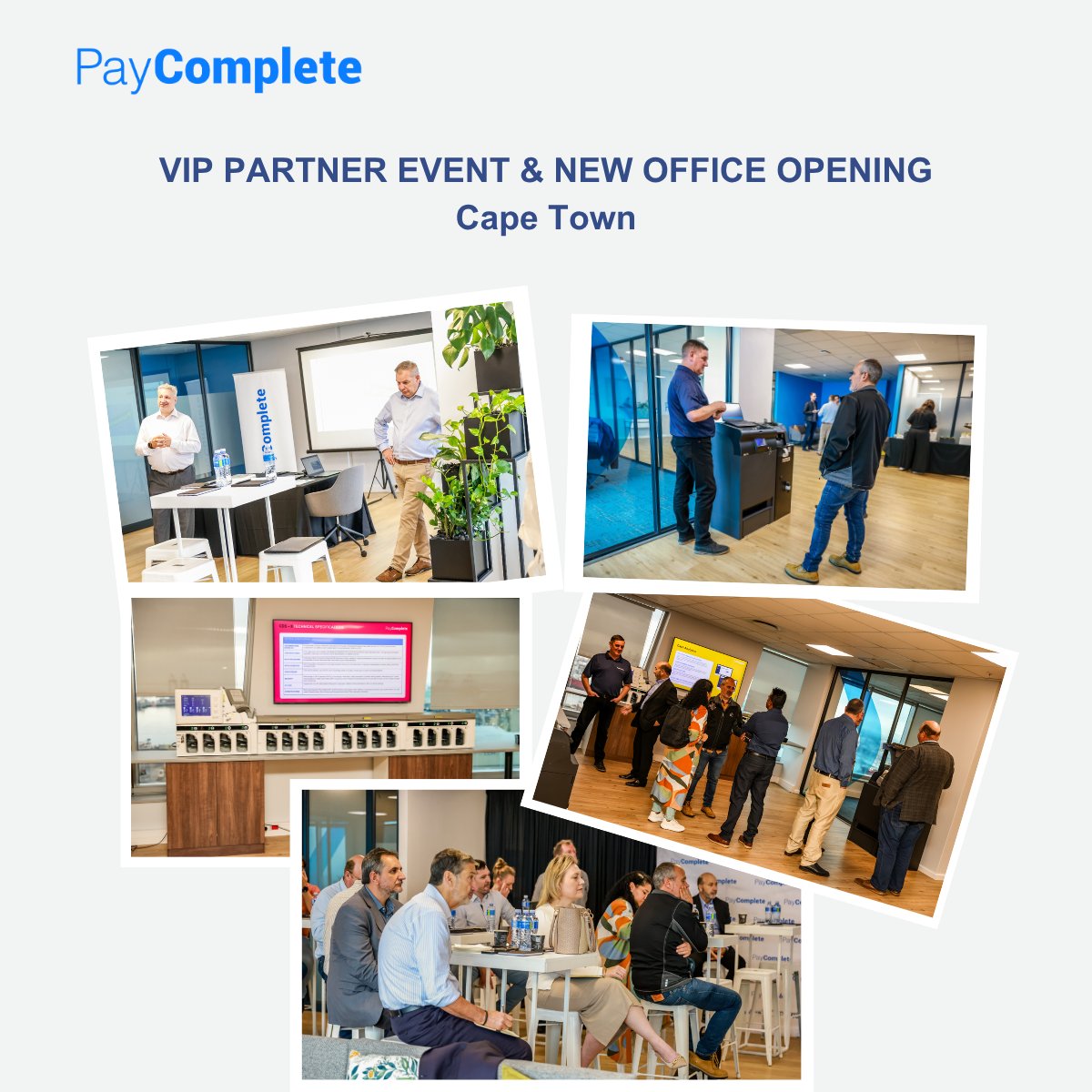 _PayComplete_'s tweet image. 🌟 Thank you to our amazing partners who joined us in Cape Town! 🌟

We shared insights, demoed our #CashTech solution &amp;amp; celebrated the opening of our new office 🎉

📍 PayComplete, 14th Floor, The Halyard, Cape Town
📞 +27 10 140 7985

🚀Here’s to growth &amp;amp; innovation!