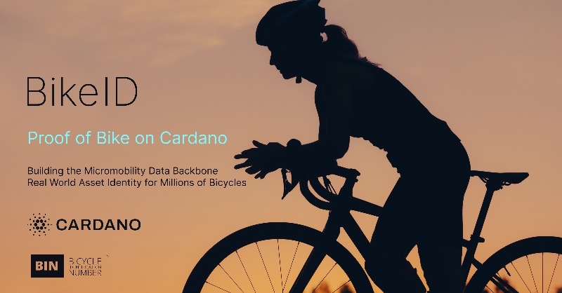 BikeIDNumber's tweet photo. We’ve published the BikeID Whitepaper: Proof of Bike on Cardano
BikeID → the backbone for micromobility.

Read how millions of bikes can become real-world assets on-chain.