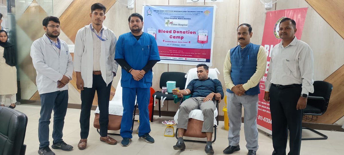 islrtc's tweet image. 🩸 Our Blood Donation Camp with ISLRTC & Triton Hospital was a huge success on Oct 1, 2025!
💙 24 units of life-saving blood collected—thanks to our amazing staff & students.
✨ Compassion in action saves lives.
#DonateBloodSaveLives #CommunityCare