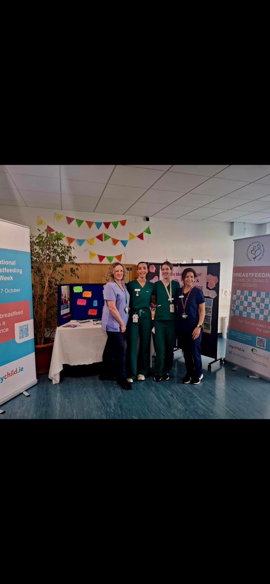 stephlooney1's tweet photo. Happy National Breastfeeding Week 2025 to all from Wexford General Maternity Unit. A buzz of activity this morning with loads of educational and fun activities planned for staff and families alike. Some activities to mention and showcase is our annual staff kids art competition. https://t.co/GwZx8LNTnU