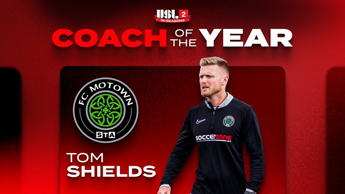 The man with the plan 😎

<a href="/t0m_shields/">Tom Shields</a> is the 2025 USL League Two Coach of the Year after leading <a href="/fc_motown/">FC Motown Celtics</a> to the best regular season record! 👏

➡️ bit.ly/4o5jhi9