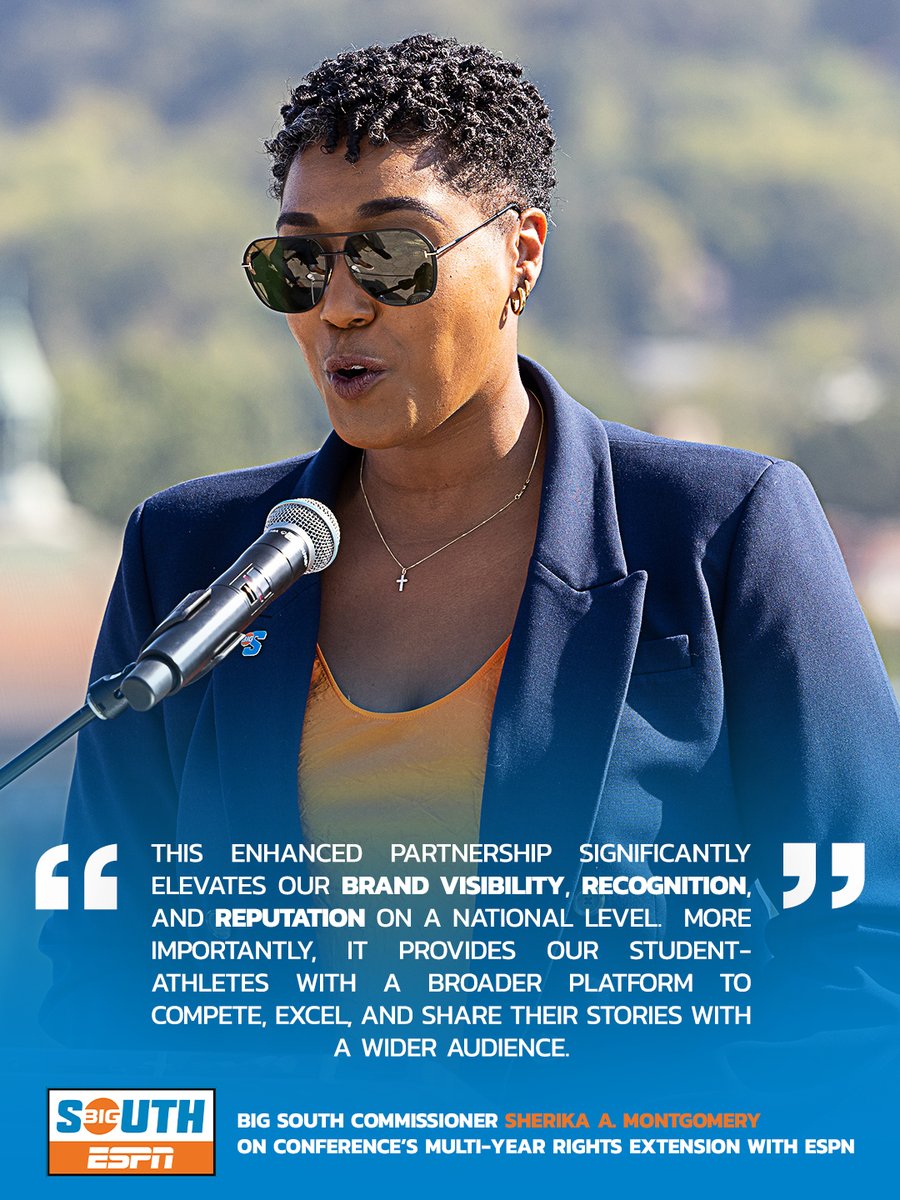 Elevated VISIBILITY. RECOGNITION. REPUTATION. 📈

Commissioner Montgomery speaks on the multi-year extension with <a href="/espn/">ESPN</a> that enhances the compelling experiences of our student-athletes and the Big South Conference’s brand on a national level.