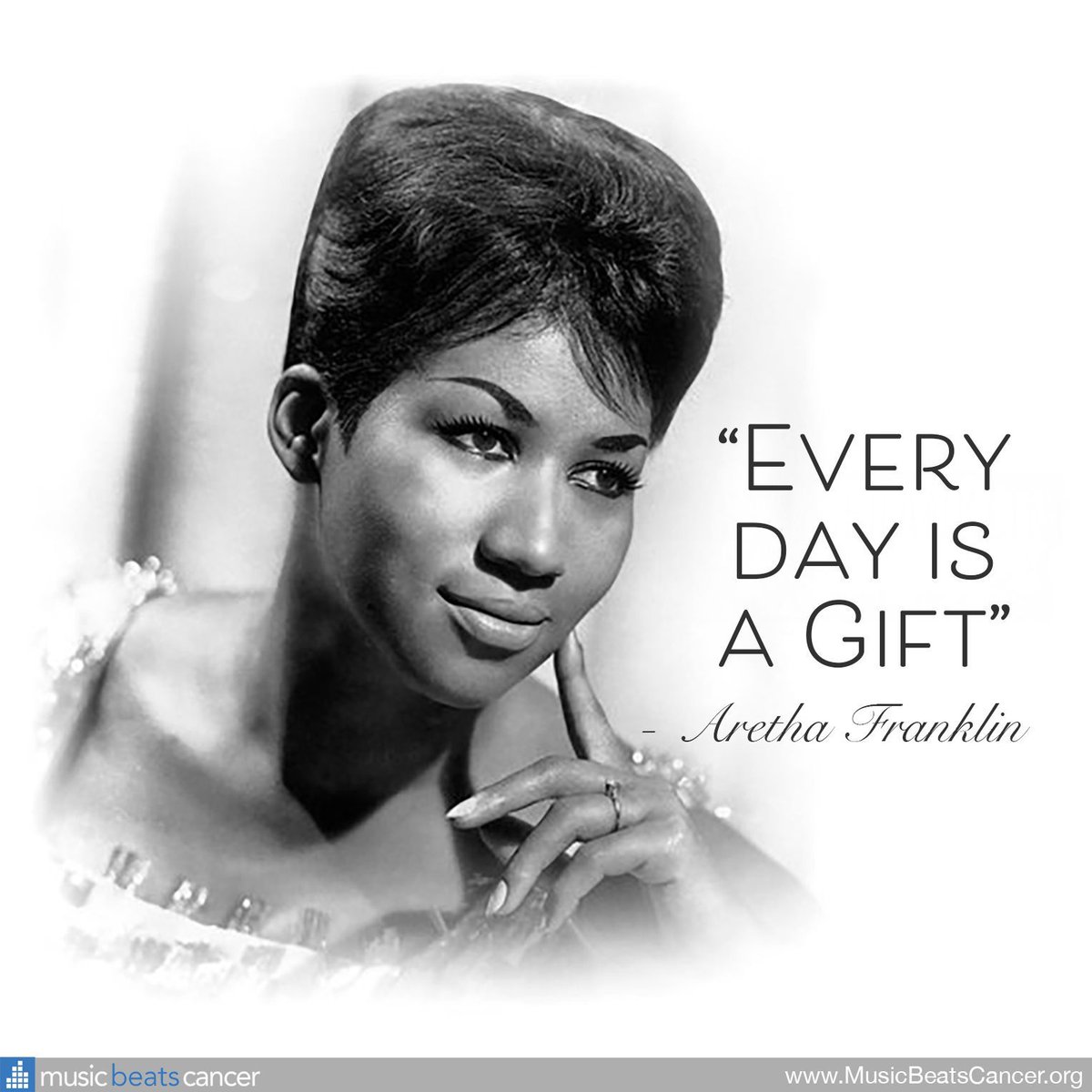 The legendary Queen of Soul, Aretha Franklin, reminds us of life's precious nature. During her battle with pancreatic cancer, her perspective on appreciating each moment became even more profound. 

#MusicBeatsCancer