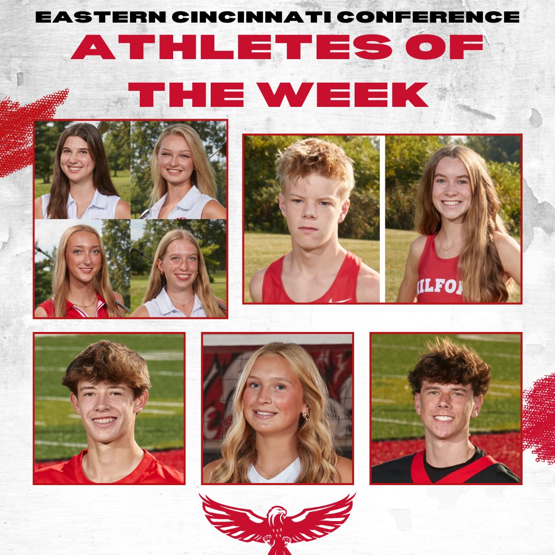 Congratulations to our NINE athletes selected for ECC recognition this week! Way to go Elle, Addy, Haylie, Cora, Jamie, Liam, Karson, Piper, and Ethan!
bit.ly/42kNp0s