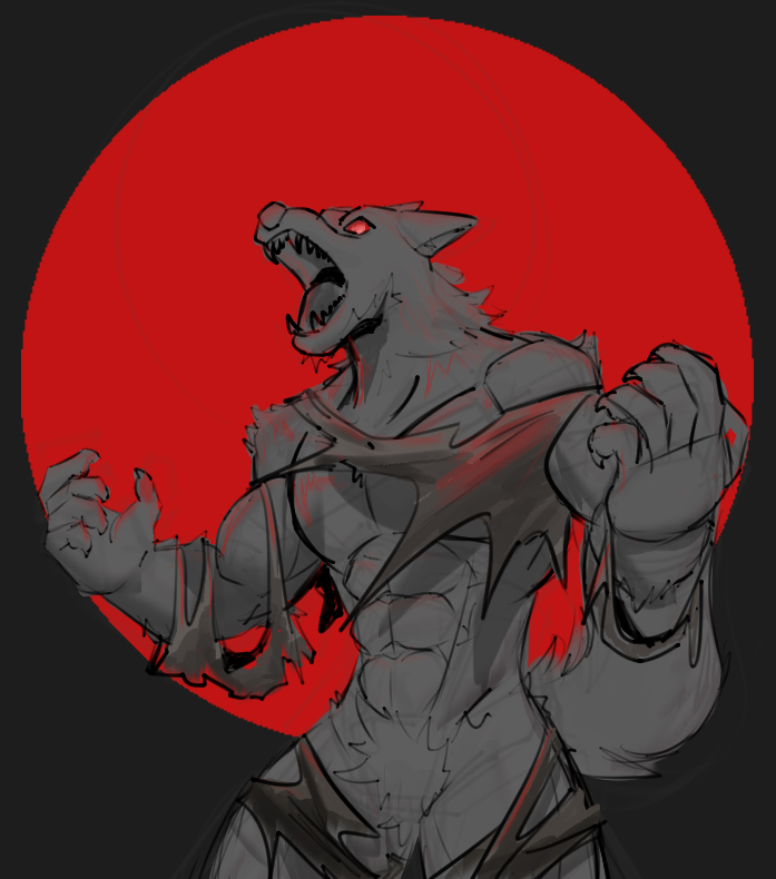 Quick sketch ! #weretober2025 Day1 Wolf!
