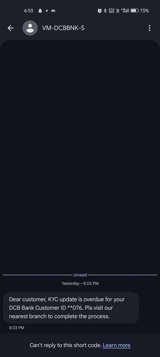 AbhayBanthia's tweet photo. @KotakBankLtd  @kotakneo
This is something concerning &amp; alarming.
I've been receiving these msgs from your bank.
This is pure harassment to me.
I tried approaching the bank but I've got no solution in return.
I don't have any credit cards or Loans.
@RBI
@FinMinIndia https://t.co/36fYJ8GRXL
