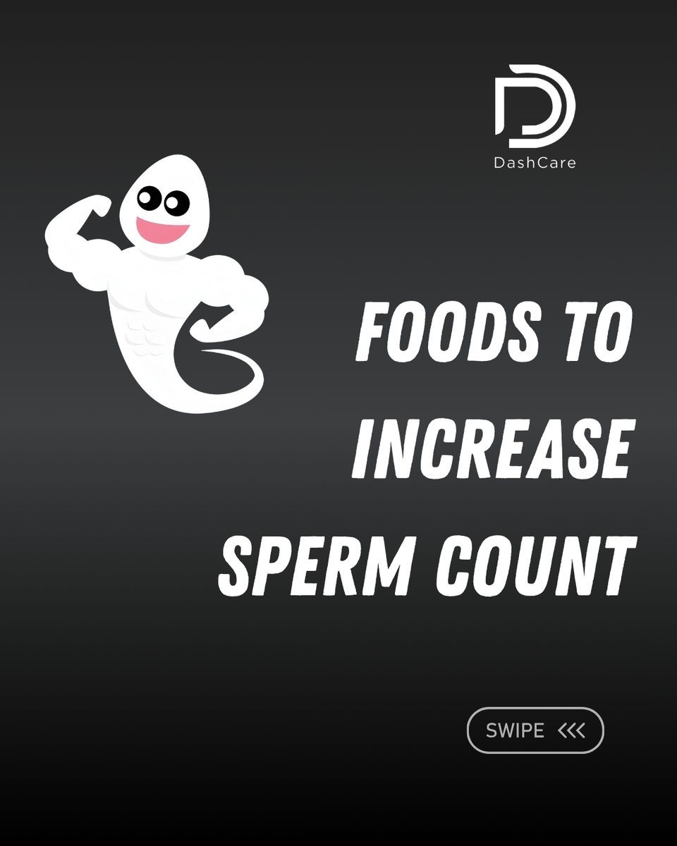 dashcare_in's tweet photo. Guys, looking to naturally boost your sperm count?

These foods are a total game-changer for men’s health.

#DashCare #MensWellnesss #HealthyLifestyle #ReproductiveHealth #FertilityTips #NutritionForMen #SpermHealth #MensFitness #HealthAwareness #UGCContent #DashCareIn https://t.co/n6RPai0gKR