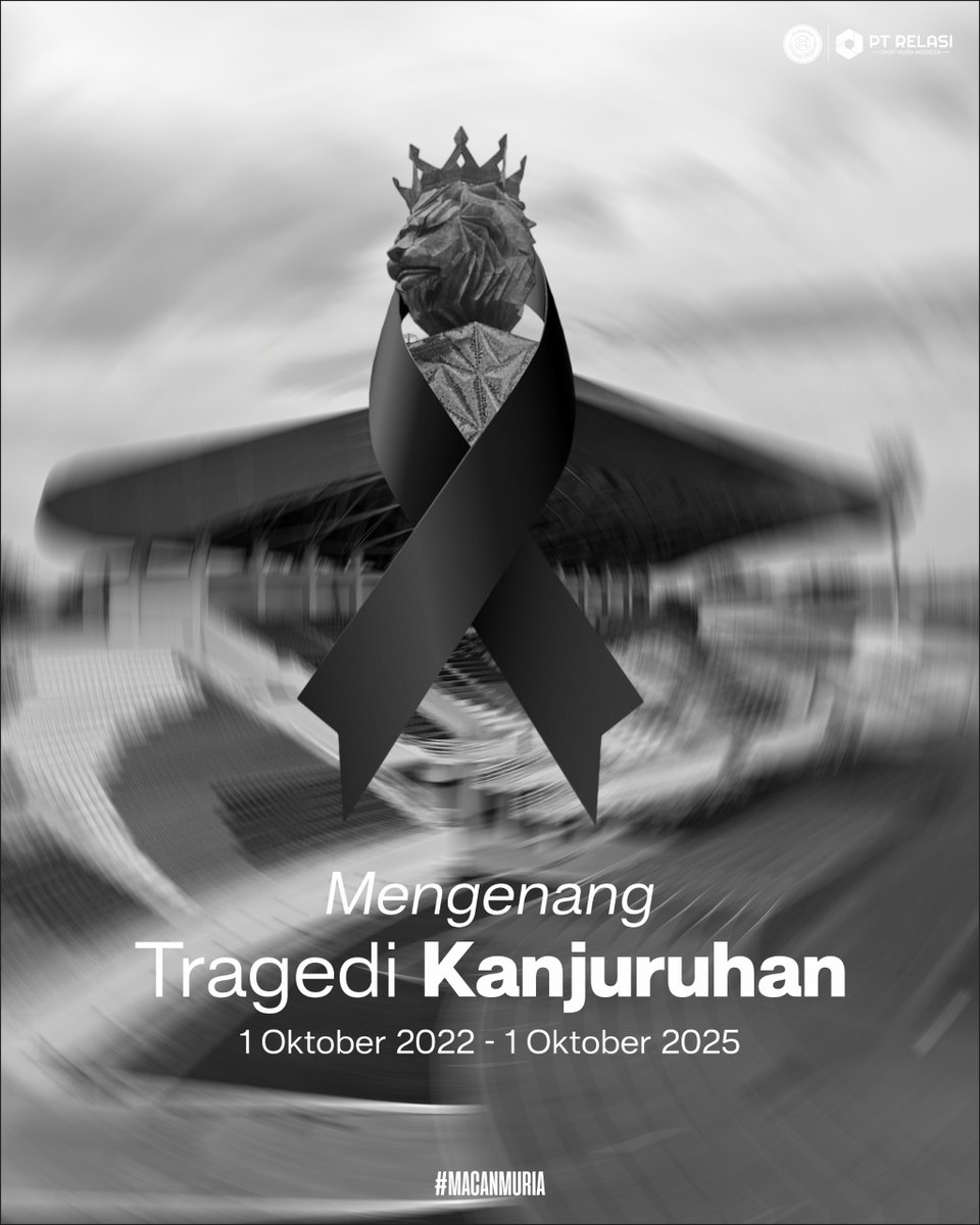 Tiga tahun silam, cahaya stadion berubah menjadi duka. Ratusan jiwa melayang.

Kami berdoa untuk para korban, semoga surga menjadi tempat terbaik mereka. 

Semoga keadilan tetap ditegakkan, agar tragedi ini tak pernah berulang.

#PersikuKudus #MacanMuria