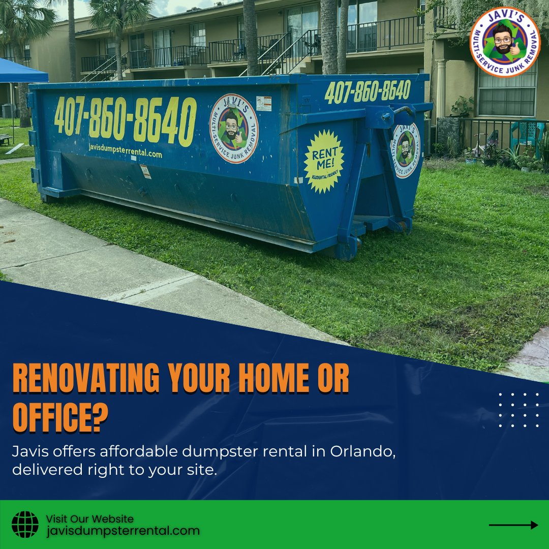 javisdumpsters's tweet image. A roll-off dumpster makes cleanup simple and stress-free. 

Javis offers affordable dumpster rental in Orlando, delivered right to your site. 

Book today 

     👉 javisdumpsterrental.com

#DumpsterRentalOrlando #RollOffDumpster #CleanUpMadeEasy