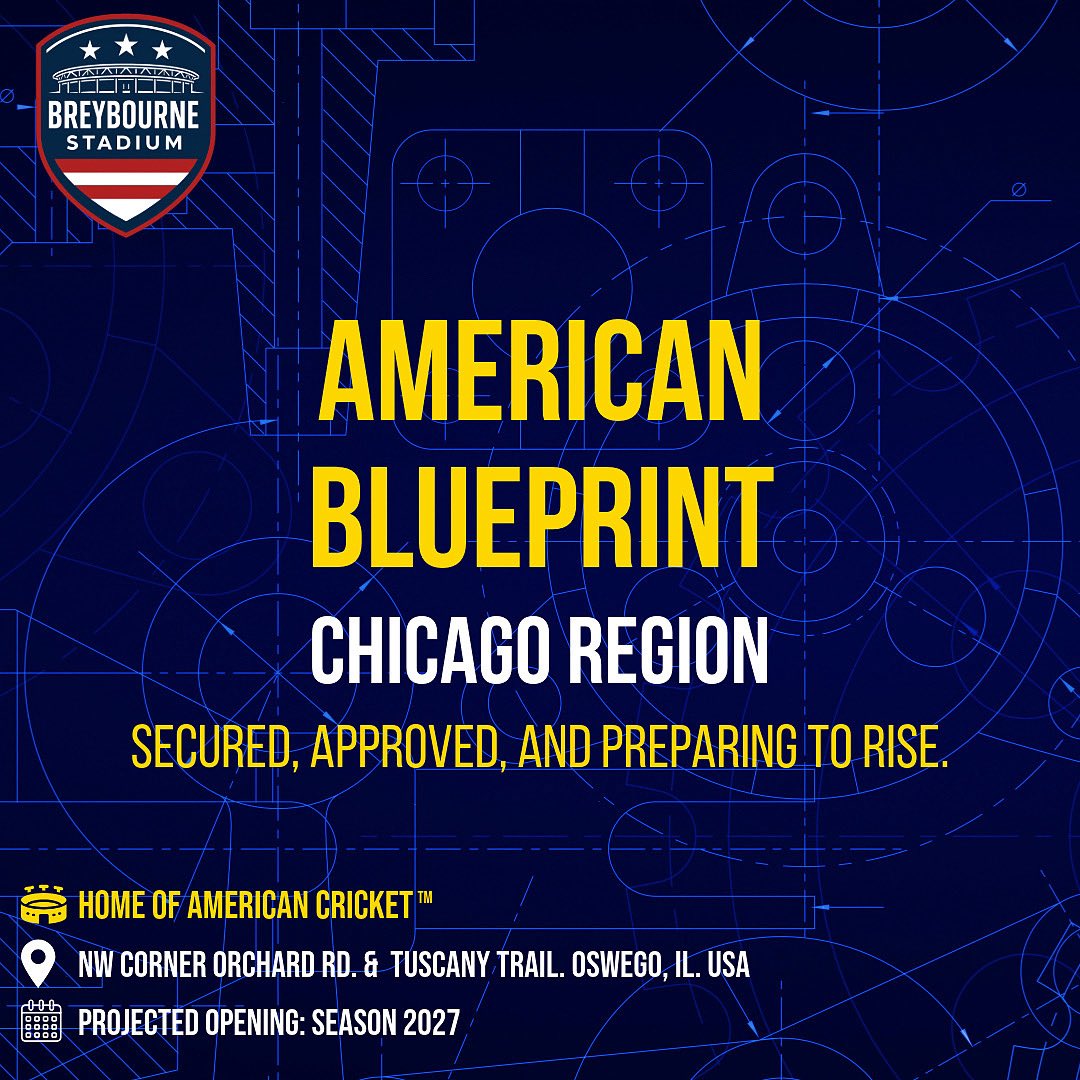 🌍 𝗕𝗿𝗲𝘆𝗯𝗼𝘂𝗿𝗻𝗲 𝗦𝘁𝗮𝗱𝗶𝘂𝗺 — 𝗛𝗼𝗺𝗲 𝗼𝗳 𝗔𝗺𝗲𝗿𝗶𝗰𝗮𝗻 𝗖𝗿𝗶𝗰𝗸𝗲𝘁™

𝗔𝗺𝗲𝗿𝗶𝗰𝗮𝗻 𝗯𝗹𝘂𝗲𝗽𝗿𝗶𝗻𝘁 𝗶𝗻 𝗺𝗼𝘁𝗶𝗼𝗻

𝗖𝗵𝗶𝗰𝗮𝗴𝗼 𝗥𝗲𝗴𝗶𝗼𝗻 — the 𝗳𝗶𝗿𝘀𝘁 𝗮𝗻𝗱 𝗼𝗻𝗹𝘆 𝗮𝗽𝗽𝗿𝗼𝘃𝗲𝗱 𝘀𝗶𝘁𝗲 for Home of American Cricket™.