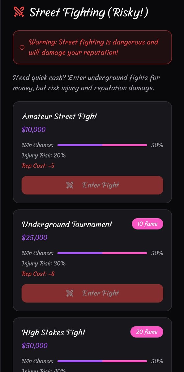 🔥 New Update! 🔥

🎤 +30 new artists (rep 5–52)
💰 Monthly Wealth report + biz revenue variance (±30%)
📺 Daily YouTube growth (views/likes/comments $$)
👕 Fashion brands fixed (hype 20+)
🎬 NEW Entertainment tab: movie tracks, acting gigs &amp; street fights!
#Update #Gaming 🎮