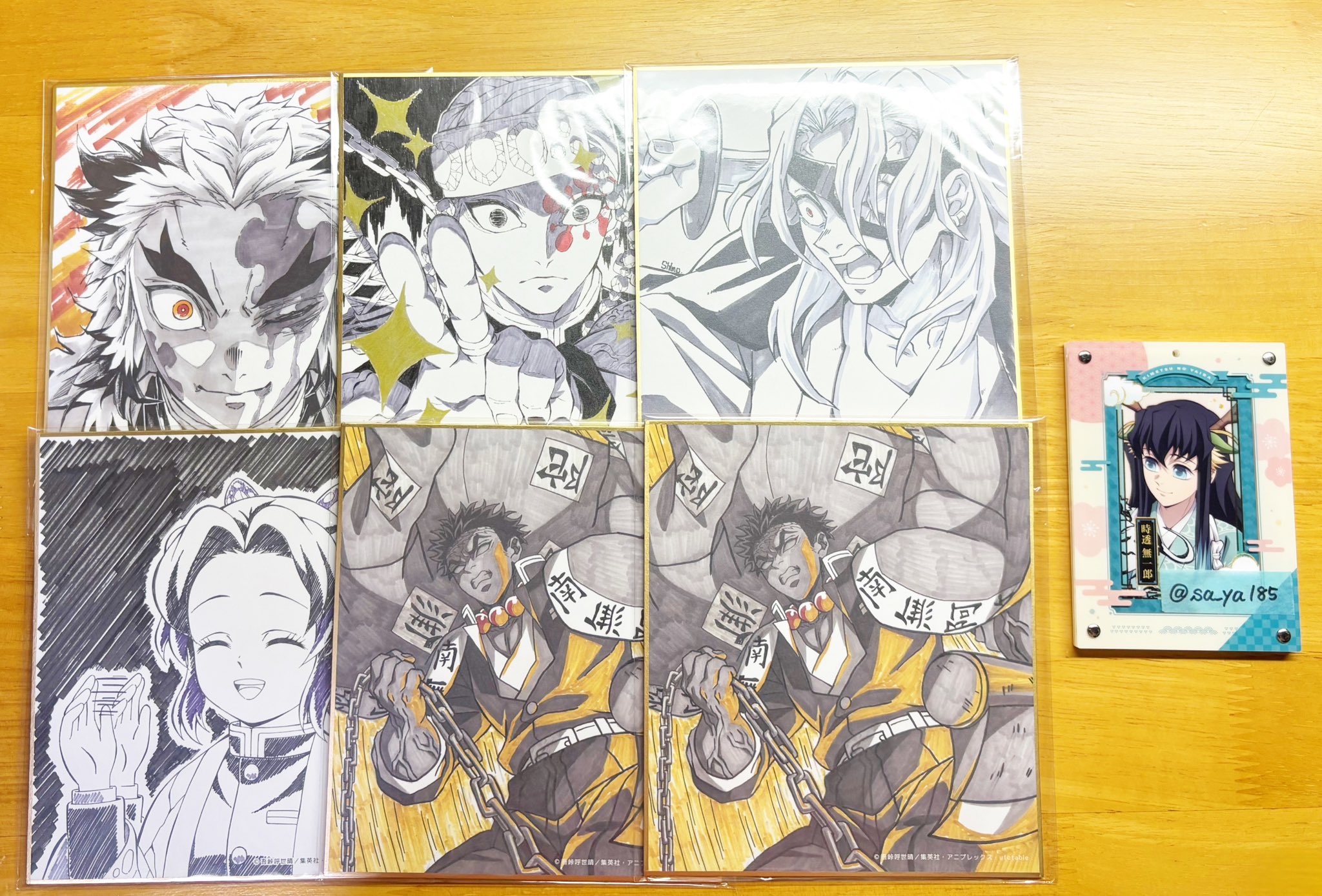 鬼滅の刃 ダイニング 複製 ミニ 色紙 くじ 柱稽古編 宇髄 新規ランダム複製ミニ色紙WEBSHOPくじ発売決定！ | ufotable
