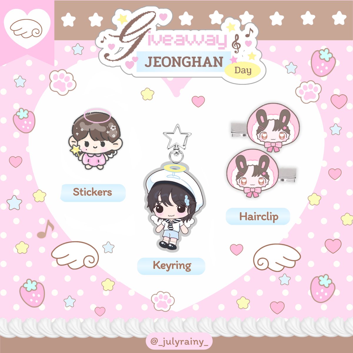 𝒑𝒍𝒔 𝒌𝒊𝒏𝒅𝒍𝒚 𝒓𝒕 ₊⁺⊹⋆

˚₊‧꒰ა . 𝑮𝒊𝒗𝒆𝒂𝒘𝒂𝒚 𝑱𝒆𝒐𝒏𝒈𝒉𝒂𝒏 𝑫𝒂𝒚 ˖ ໒꒱ ‧₊˚

    ᰔ 𝑺𝒕𝒊𝒄𝒌𝒆𝒓𝒔 𝟒𝟎 𝒆𝒂
    ᰔ 𝑲𝒆𝒚𝒓𝒊𝒏𝒈 𝟐𝟎 𝒆𝒂
    ᰔ 𝑯𝒂𝒊𝒓𝒄𝒍𝒊𝒑 𝟐𝟎 𝒆𝒂

📆 :  𝟒 𝑶𝒄𝒕 𝟐𝟎𝟐𝟓
📍 :  #DevangelicSpellJH ₊˚⊹ ʚɞ

#กะรัตพระเวสสันดร