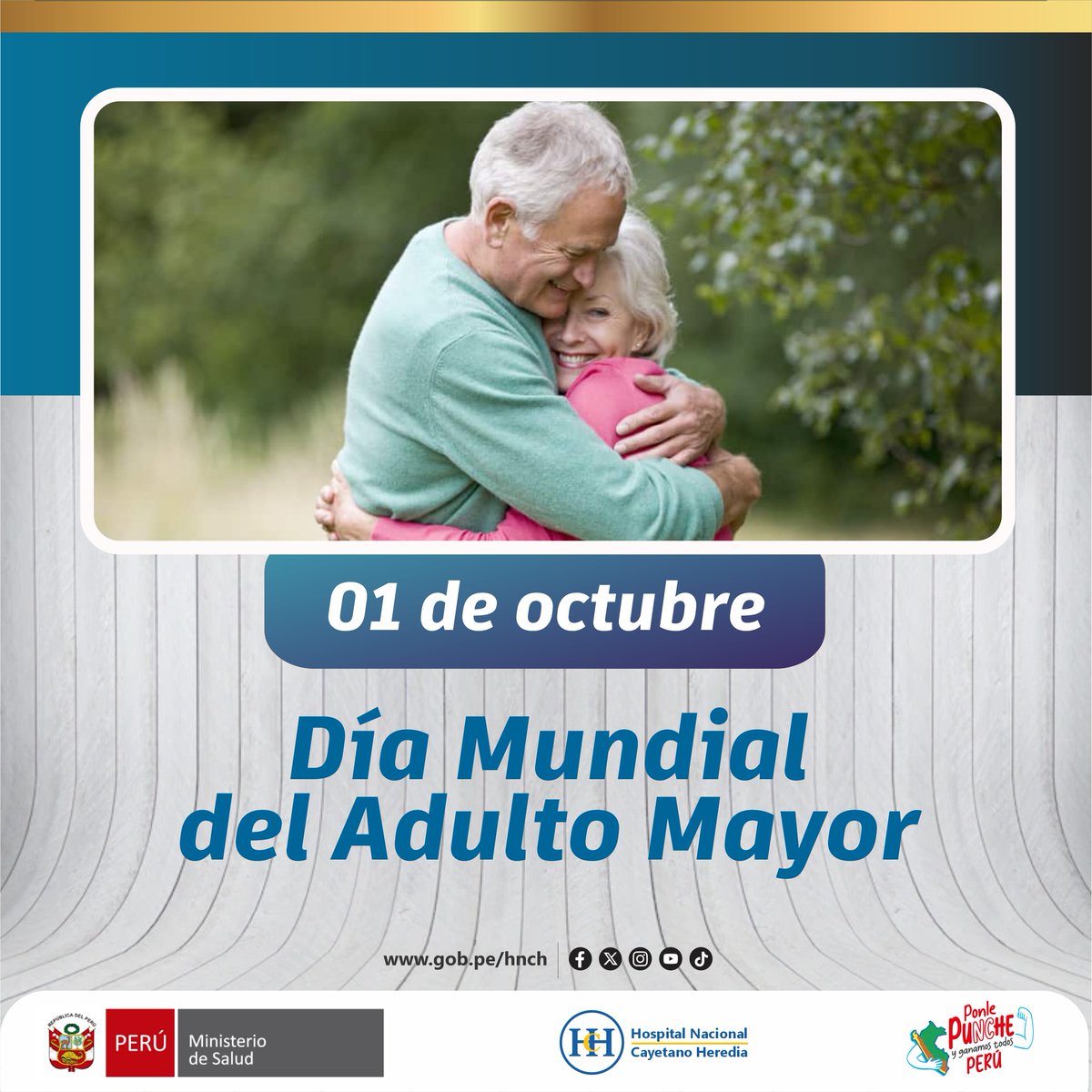 Hoy rendimos homenaje a quienes con su sabiduría, experiencia y amor han construido las bases de nuestra sociedad. En el Hospital Nacional Cayetano Heredia, reafirmamos nuestro compromiso con una atención digna, humana y de calidad para nuestros adultos mayores. 🏥❤️