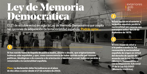El <a href="/CGEspBruselas/">ConsuladoEspBruselas</a> pone en marcha una herramienta informática que permite pedir cita para optar por la nacionalidad española por la Ley de Memoria Democrática antes de que finalice el plazo, el próximo 22/10/2025.
Infórmate de cómo funciona aqui: exteriores.gob.es/Consulados/bru…